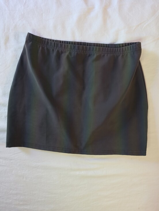 Dolls Kill Dresses & Skirts - Club Exx Dolls Kill Rainbow Reflective Mini Skirt S Oil Slick Iridescent Rave